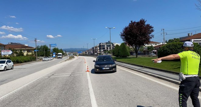 1 saatte 163 araca 134 bin lira ceza