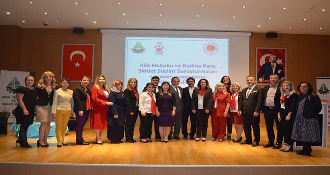 “AİLE HUKUKU VE KADINA KARŞI ŞİDDET SUÇLARI SORUŞTURMALARI” SEMİNERİ TSO’DA YAPILDI