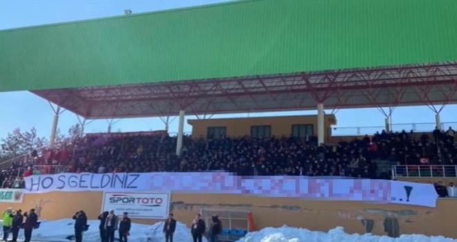 Amatör maçta açılan küfürlü pankarta soruşturma