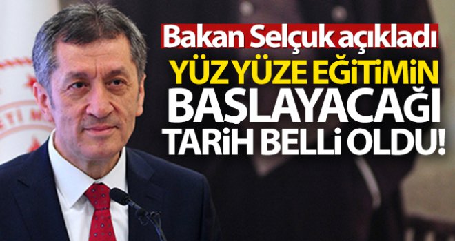 Bakan Selçuk açıkladı! 12 Ekim'de yüz yüze eğitim başlıyor