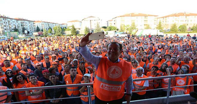 Başkan Özcan ve bin belediye personeli anlamlı bir farkındalık etkinliğine imza attı