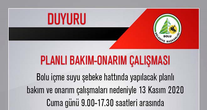 Bolu Belediyesi uyardı!