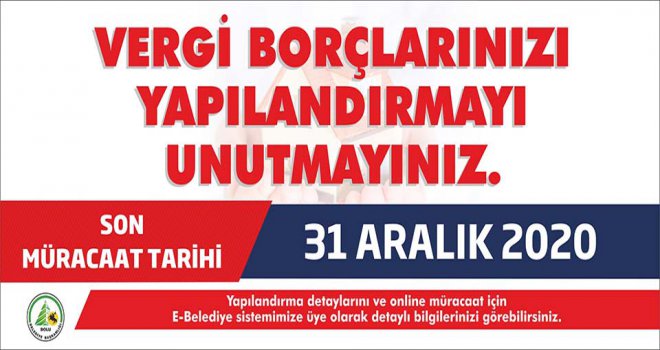 Bolu Belediyesi’nde vergi yapılandırması başvuruları başladı