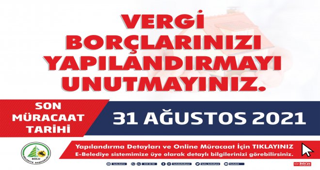 Bolu Belediyesi’nde vergi yapılandırması başvuruları başladı.....