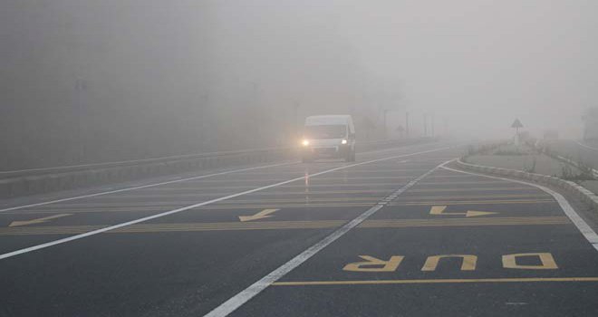 Bolu Dağı’nda yoğun sis etkili oldu ………..