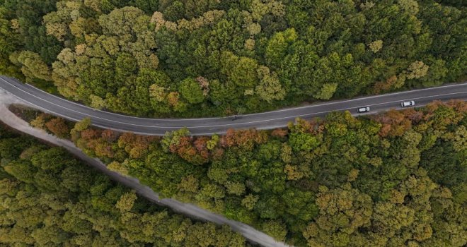 Bolu-Seben yolunda muhteşem sonbahar güzelliği