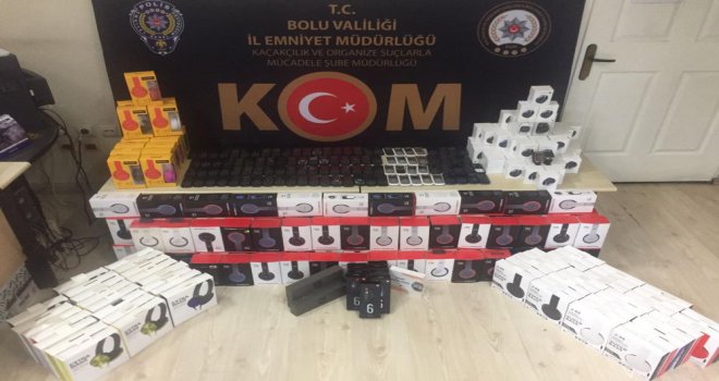 Bolu'da 135 bin liralık kaçak elektronik eşya ele geçirildi