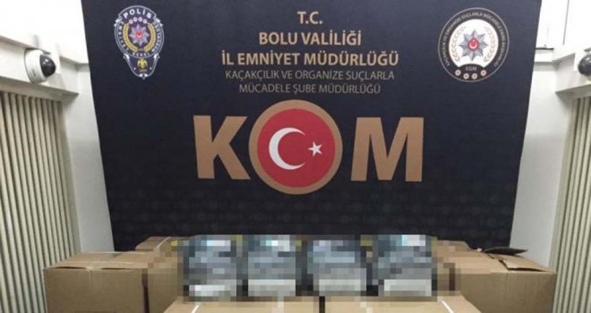 Bolu’da 250 bin lira değerinde kaçak tütün yakalandı