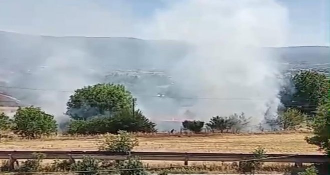 Bolu’da anız yangını korkuttu……..