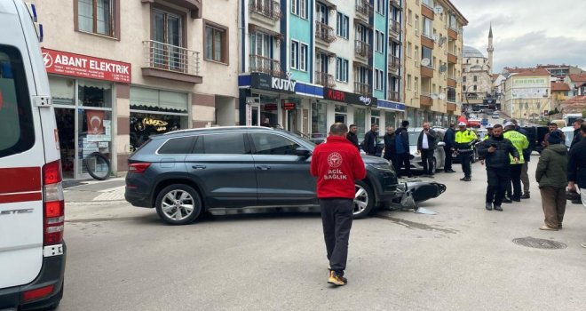 Bolu'da cip ile motosiklet çarpıştı: 1 yaralı....