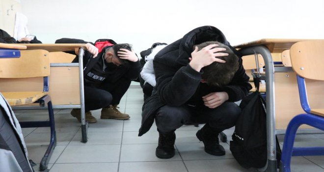 Bolu'da deprem tatbikatı.....