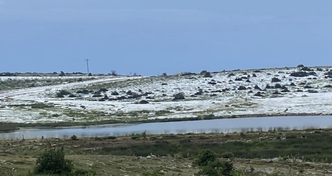 Bolu’da dolu yağışı......