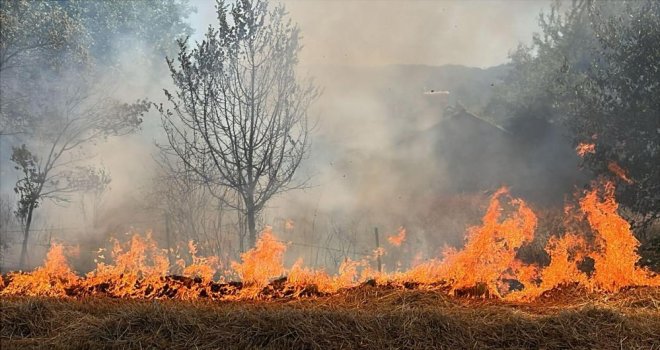 Bolu’da faciadan dönüldü: Alevler evlerin dibine kadar ulaştı.....