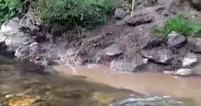 Bolu'da kanalizasyon sularının dereye karışmasına tepki