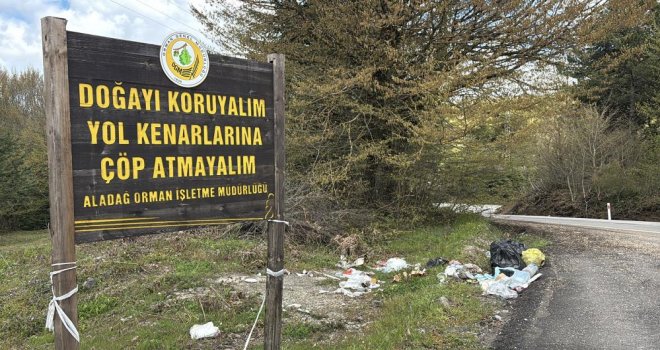 Bolu'da pes dedirten görüntü: ‘Çöp atmayın’ tabelasının altını çöple doldurdular