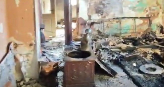 Bolu'da soba kaynaklı yangın evi harabeye çevirdi......