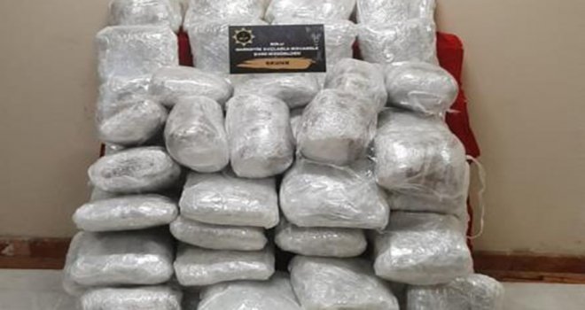 Bolu’da uyuşturucu operasyonu: 57 kilogram skunk ele geçirildi