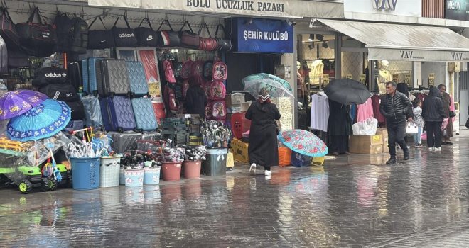 Bolu'da yağmur etkili oldu……..