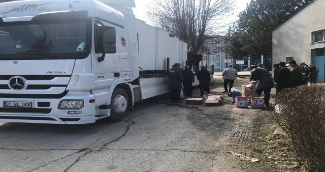 Bolu’dan seyyar tuvalet, banyo ve sobalar Kahramanmaraş’a doğru yola çıktı