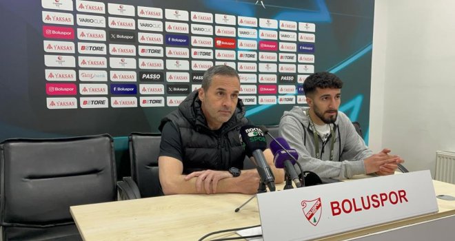 Boluspor Teknik Direktörü Yalçın Koşukavak; 'İlk 10 dakikada 2 pozisyon harici Kocaeli'ye hiç pozisyon vermedik'