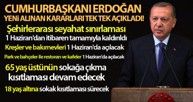 Cumhurbaşkanı Erdoğan yeni alınan kararları tek tek açıkladı