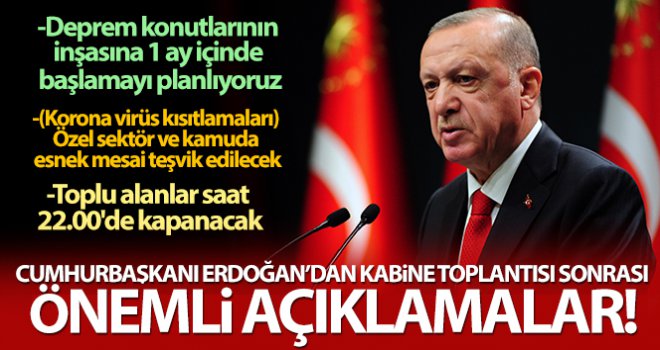 Cumhurbaşkanı Erdoğan'dan önemli açıklamalar