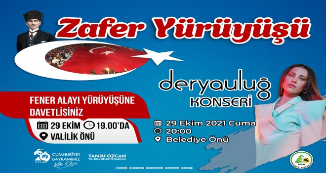 Cumhuriyet Bayramı Fener Alayı ve Derya Uluğ konseriyle kutlanacak