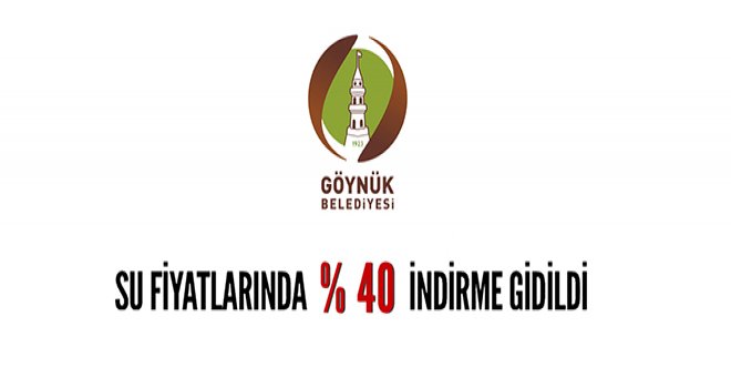 Göynükte Su fiyatlarında %40 indirim!