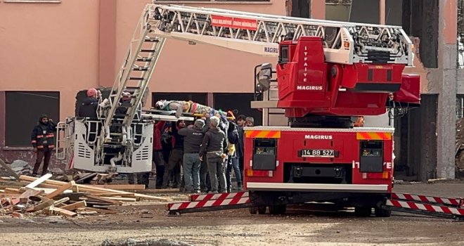 İnşaatın iskelesinden düşen işçi yaralandı….