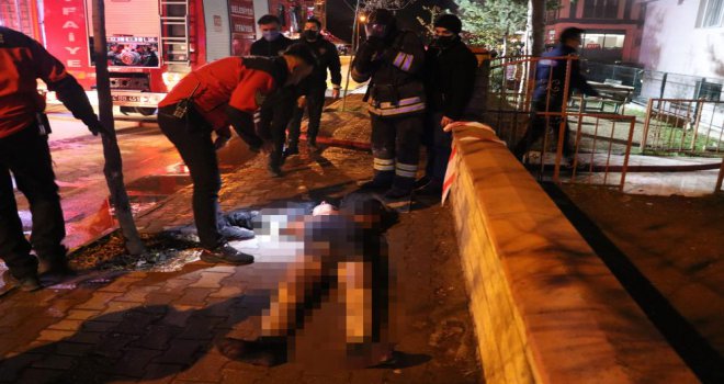 İntihar girişiminde bulunmak için önce kollarını ve bacaklarını kesti, sonra apartmanı ateşe verdi