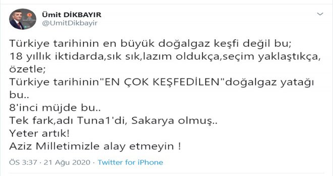 İYİ Partili Ümit Dikbayır'dan 'müjde' açıklaması: Yeter artık! Aziz Milletimizle alay etmeyin