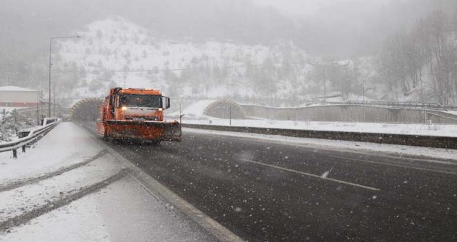 Kış ayı varlığını hissettirdi 