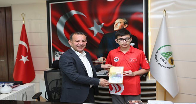 LGS şampiyonundan Başkan Özcan’a ziyaret