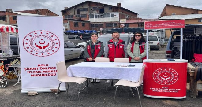 Panayırda vatandaşlara KADES ve şiddetle mücadele anlatıldı