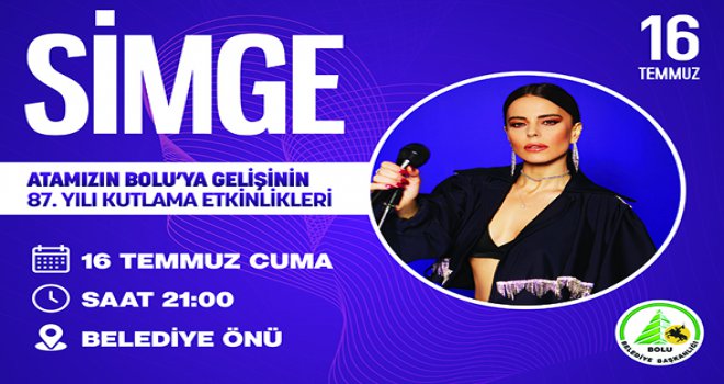Pop müziğin sevilen ismi Simge Sağın Bolu’da konser verecek