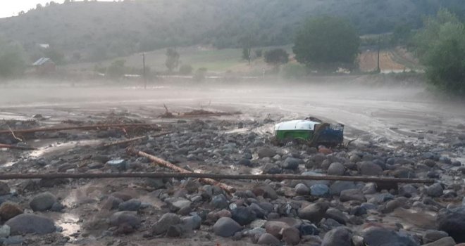 Seben'de taşan dereler binlerce liralık zarara sebep oldu