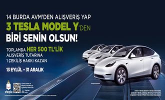 14 Burda AVM, Ziyaretçilerine 3 Adet “Tesla Model Y” Kazanma Şansı Sunuyor