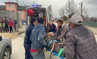 62 yaşındaki inşaat işçisi merdivenlerden düşerek yaralandı.....