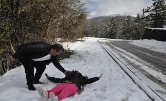 Abant'ta Mart ayında kar sürprizi….