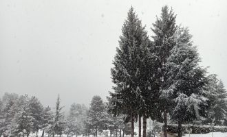 Abant'ta mart ayında kar sürprizi