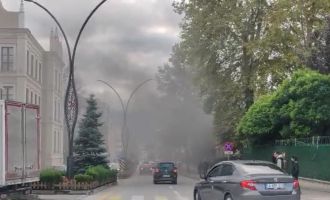 Askeri lojmanlardan yükselen dumanlar paniğe neden oldu....