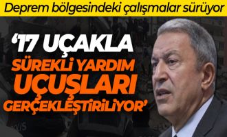 Bakan Akar: 'Sürekli yardım uçuşları gerçekleştiriliyor'