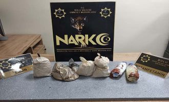 Bal tenekelerinden 2 kilo eroin ve 824 gram metanfetamin çıktı