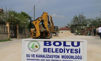 Bolu Belediyesi altyapı yatırımlarını sürdürüyor....