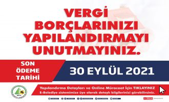 Bolu Belediyesi uyardı: Yapılandırmada 30 Eylül son gün