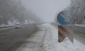 Bolu Dağı’nda kar kalınlığı 1 metreye ulaştı......