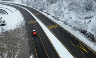 Bolu dağında sis ve kar etkili oluyor……