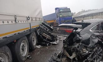 Bolu TEM'de feci kaza: 58 araç karıştı, 10 kişi yaralandı
