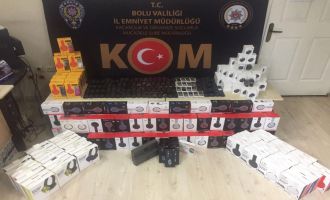 Bolu'da 135 bin liralık kaçak elektronik eşya ele geçirildi