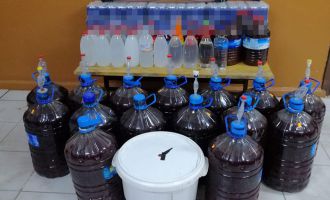 Bolu’da 375 litre sahte alkollü içki ele geçirildi